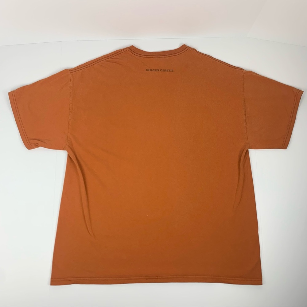 Vintage Circus Circus Las Vegas T-Shirt Casino Dice Orange Y2k Tee Size XL - Picture 2 of 8